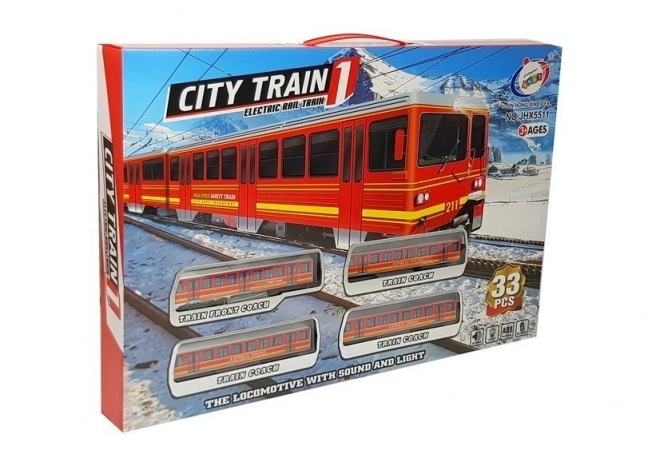 Battery Operated Train Set with Tracks - 33 Pieces