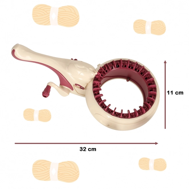 Knitting Machine Set with Yarn and Accessories