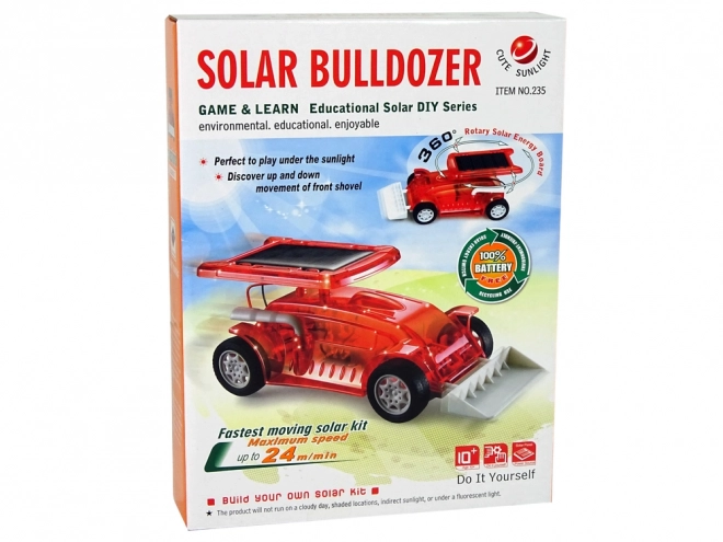 Solar Powered Bulldozer Kit for Assembly