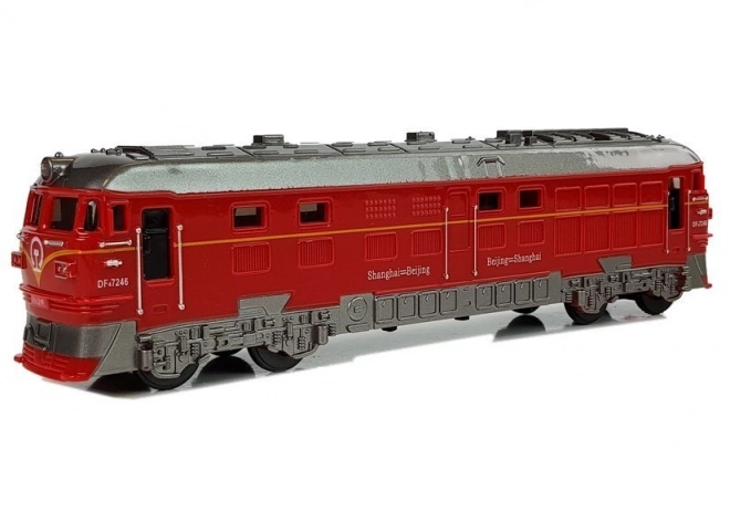Piros hang- és fényhatású Pendolino mozdony játék