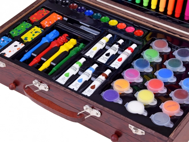 Artistic Wooden Suitcase Set for Kids