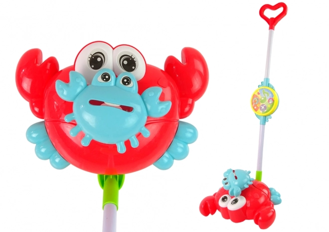 Shining Red Crab Push Toy