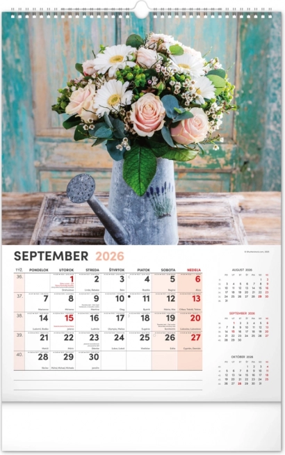Wall Calendar Flowers 2026