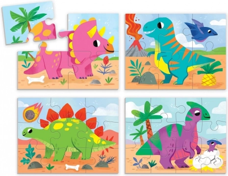 Colorful dino friends