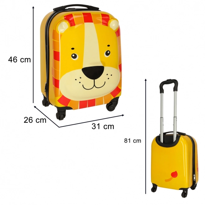 Children's Carry-On Luggage with Lion Design