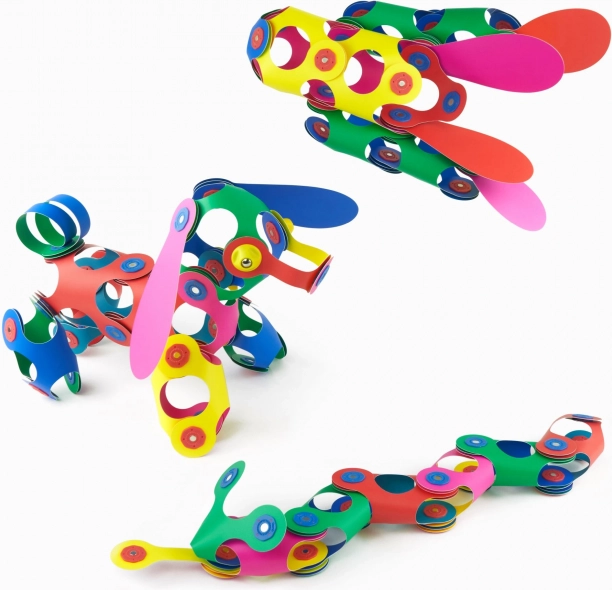Regenboog magnetische puzzel Clixo, 42 stukjes