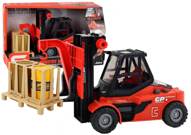 Red Forklift Toy with Sounds and Lights