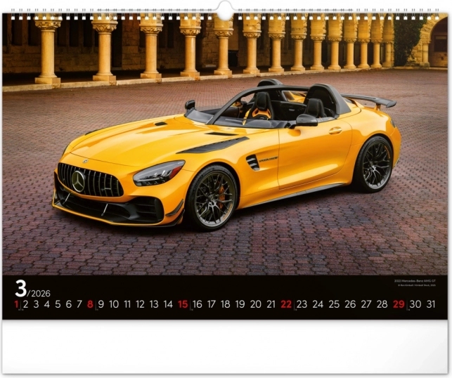 Wall Calendar Fast Cars 2026