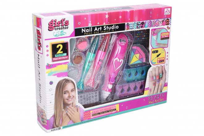 Nail Art Set with Glitter Applicator