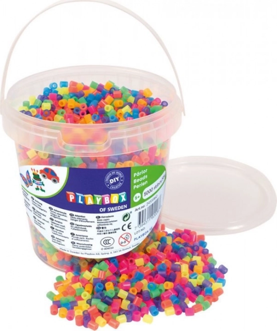 Neon Ironing Beads Bucket - 5000 Pieces