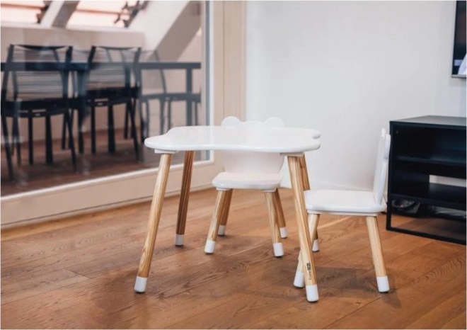 Wooden Bear Table with Chairs