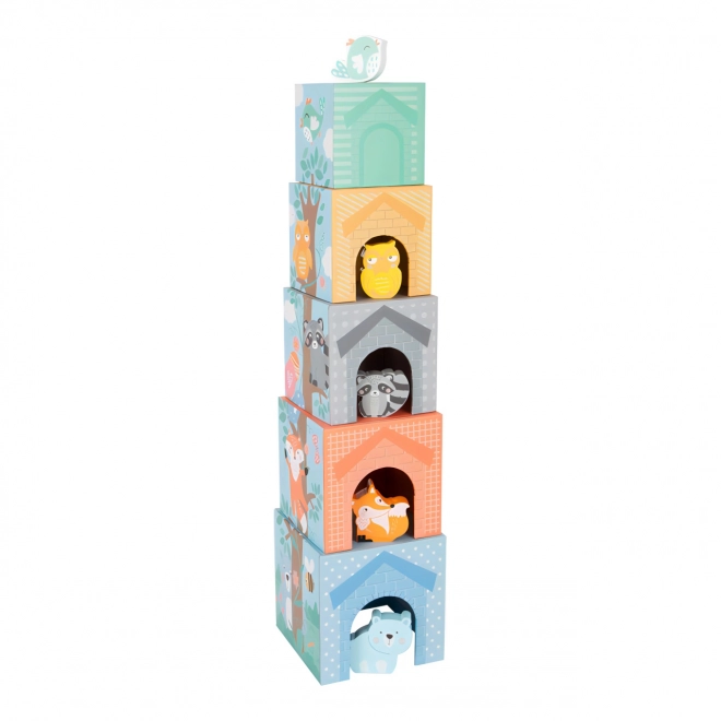 Small Foot Stacking Tower with Animal Pastel