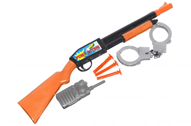 Police Playset with Toy Gun and Accessories