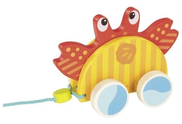 Colorful Pull-Along Crab Toy