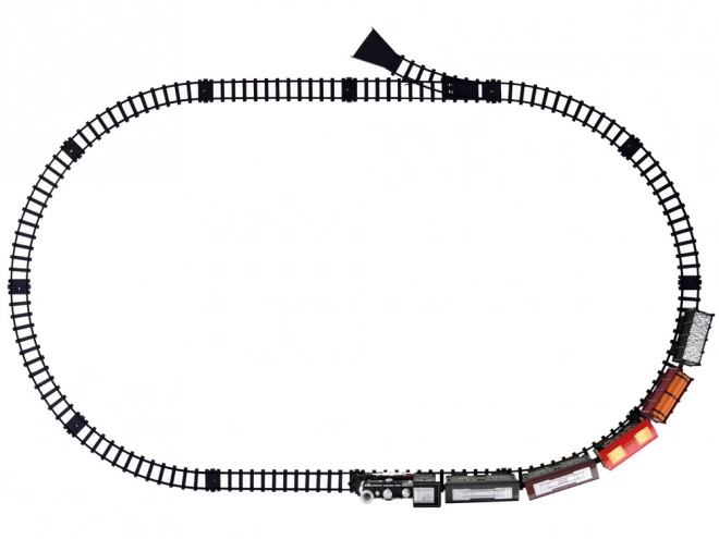 Steam Train Set with Tracks and Cars