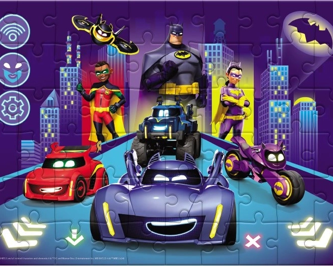 Puzzel DODO Batwheels: Nachtelijke Ritten 60 Stukken