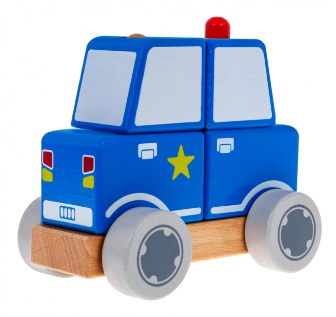 Wooden Police Car Toy