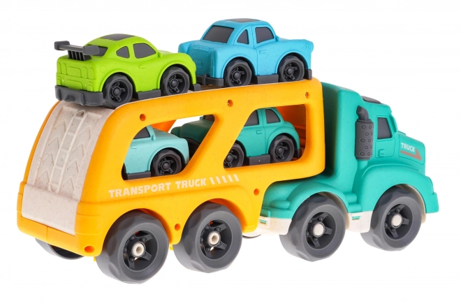 Interactive BIOplastic Tow Truck and Cars for Kids