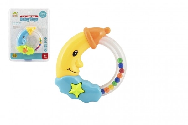 Baby Moon Rattle Plastic 11cm