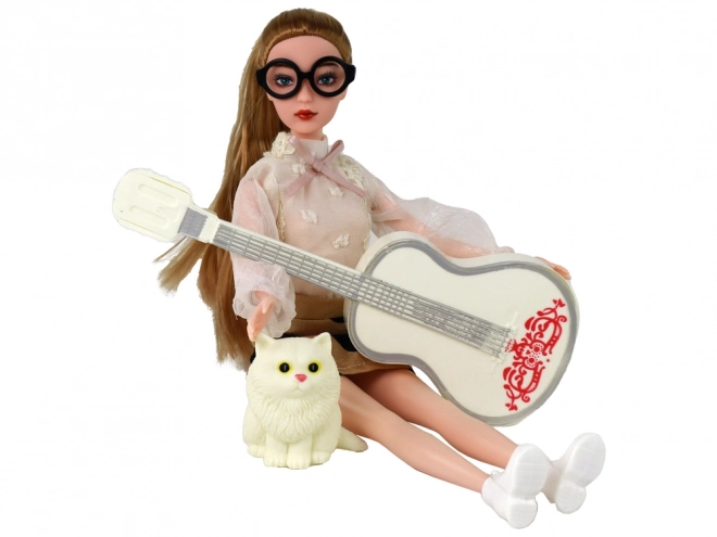 Emily Doll with Guitar and Cat