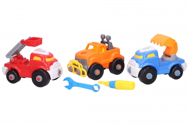 Screwable Toy Vehicle Set for Kids