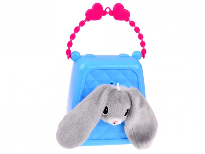 Charming Handbag with Plush Bunny Toy