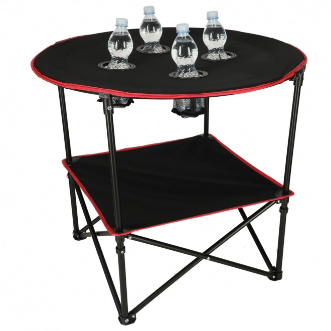 Table de camping pliable avec housse noire
