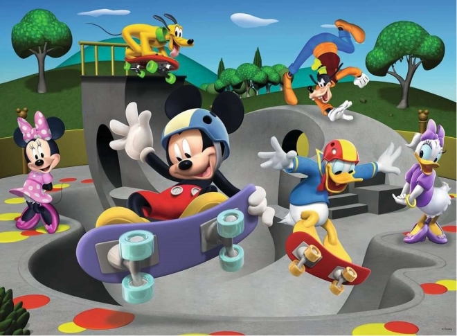 Sestavljanka Mickey & Minnie: V rolkarskem parku XXL 100 koščkov