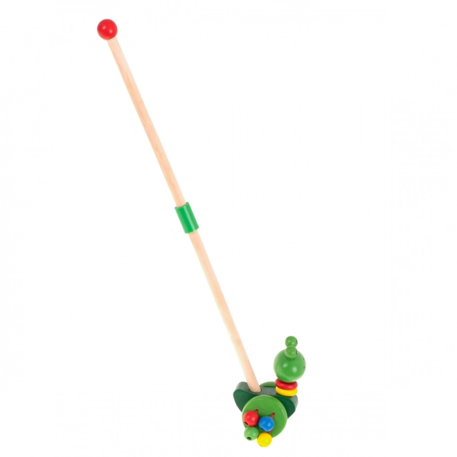 Wooden Push-Along Frog Toy