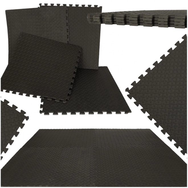 Educational Foam Puzzle Mat Black 60 x 60 cm 4 Pieces