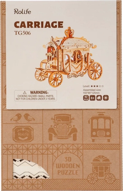 Wooden 3D Puzzle Historical Carriage