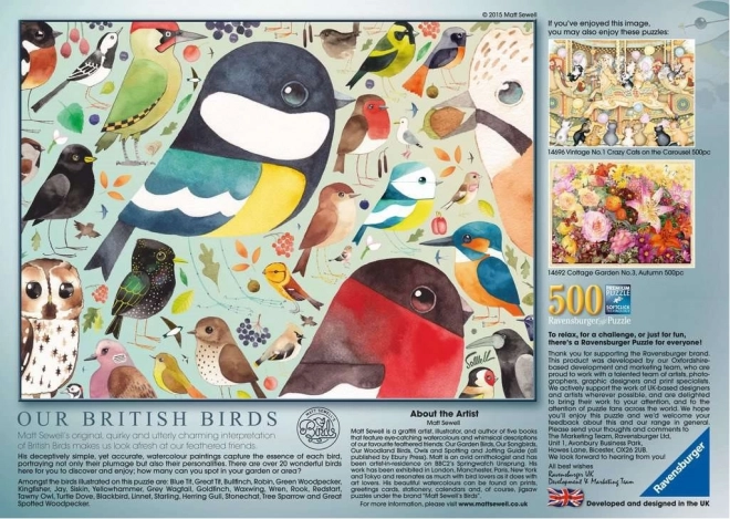 Ravensburger British Birds Puzzle 500 Pieces