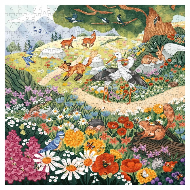 Magellan family puzzle flowers and forest animals