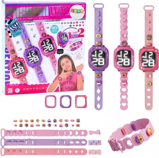 Kids' DIY Watch with Interchangeable Straps and Decorative Beads