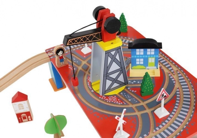 Wooden Battery Operated Train Set