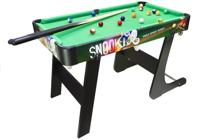 Large Folding Wooden Billiards Table Game with Balls