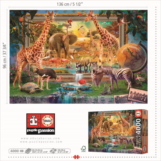 Educa Puzzle Savannah Comes Alive 4000 Pieces