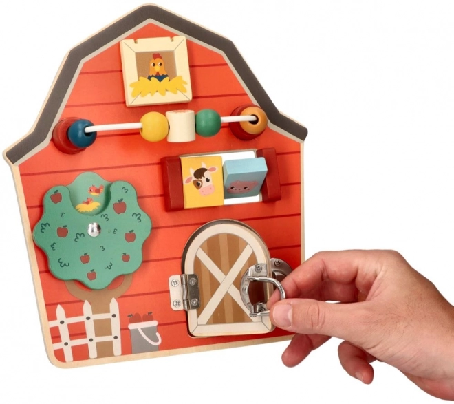 Wooden Barn Activity Board