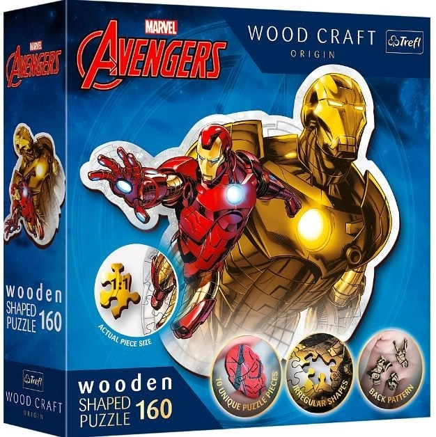 Brave Iron Man Wooden Puzzle