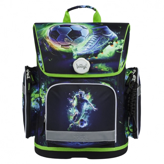 Baagl School Backpack Ergo Football Player