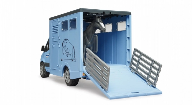 Animal Transport Truck MB Sprinter with Horse Figurine