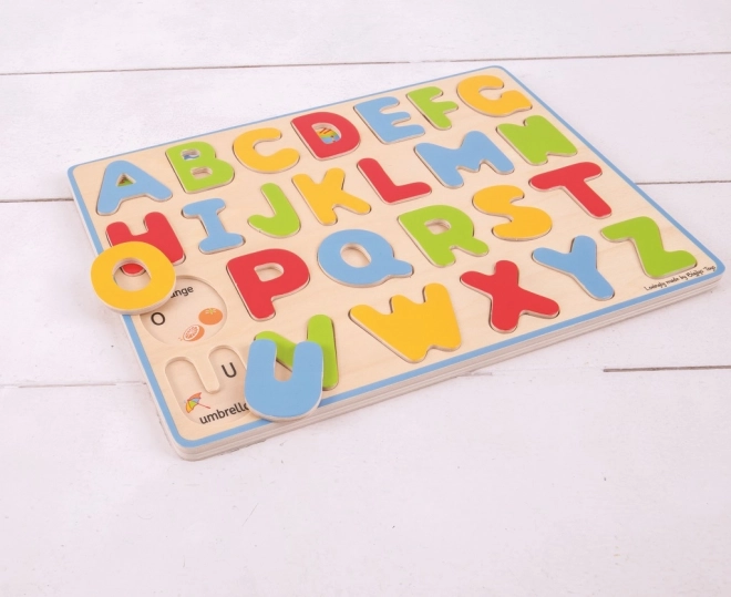 Wooden Alphabet Puzzle with Pictures