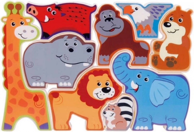 Safari Animal Block Puzzle for Toddlers