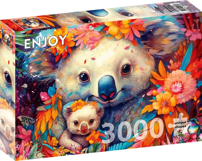 Enjoy cuddling with a koala puzzle