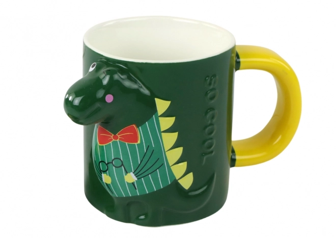 Green Dinosaur Mug with Lid