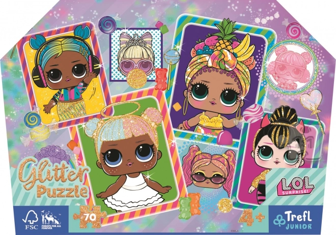 Colorful L.O.L Dolls Glitter Puzzle Set