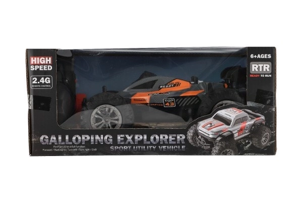 Auto RC Buggy Geschwindigkeit 2,4GHz Kunststoff 25cm auf Batterie in Box 31x14x18cm – Orange