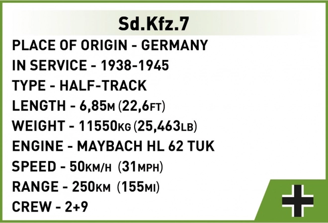 World War II German Sd.Kfz. 7 Half-Track Model Set