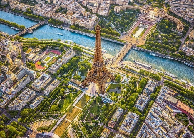 Cherry Pazzi Eiffel Tower Paris View Puzzle 1000 Pieces