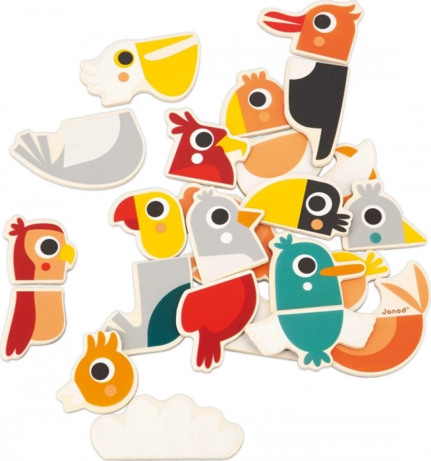 Wooden Magnetic Birds Set by Janod